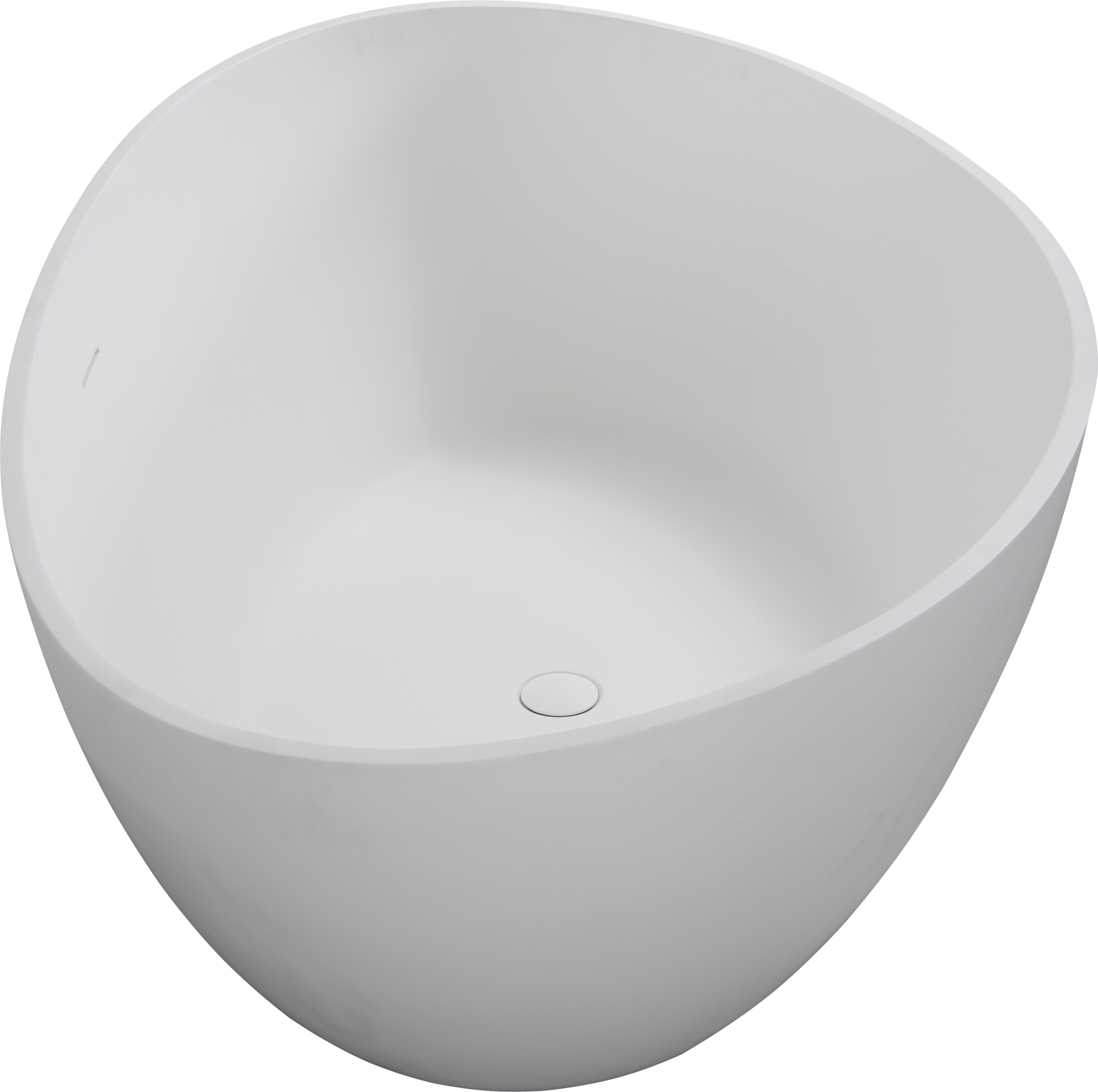 Luxury Handcrafted Stone Resin Freestanding Soaking Bathtub With Overflow In Matte White, Cupc Certified 24S05 63Mw Matte White Bathroom Freestanding Tubs Soaking Center Solid Surface