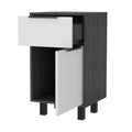 Luxor Z Nightstand, One Cabinet, Superior Top, One Drawer Multicolor 1 Drawer Bedroom Bedside Cabinet Contemporary Storage Melamine Engineered Wood