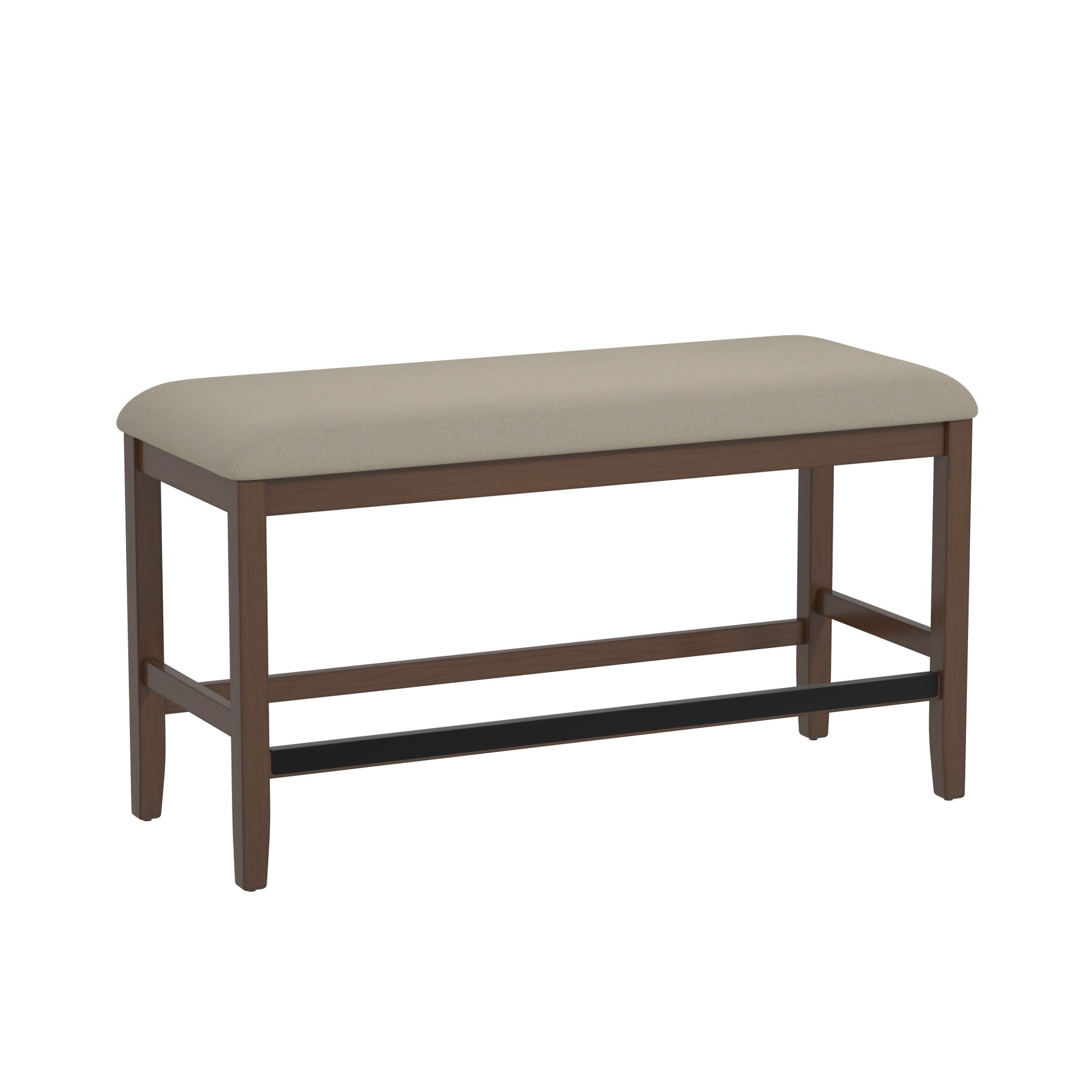 Sonnet Brown Gathering Height Bench Brown Foam Solid Wood