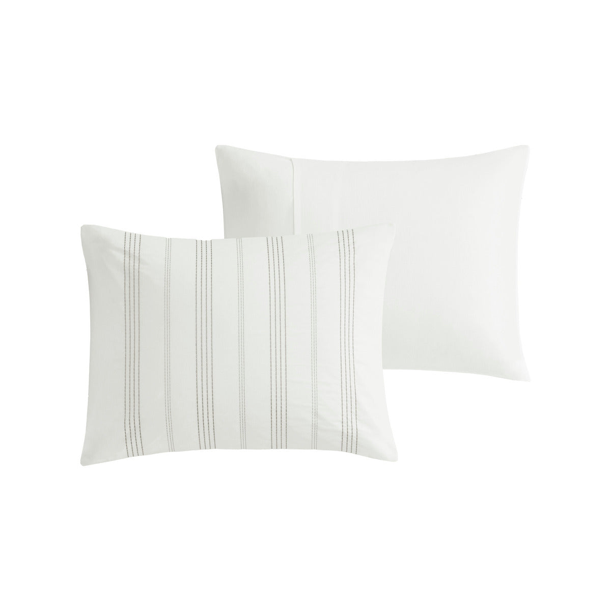 6 Piece Cotton Jacquard Oversized Comforter Set White Grey Queen Queen Grey White Cotton