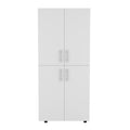 Hazel Armoire In Melamine With 2 Doors4 Shelves And 2 Clothes Hanging Bar White Bedroom Contemporary Particle Board Melamine