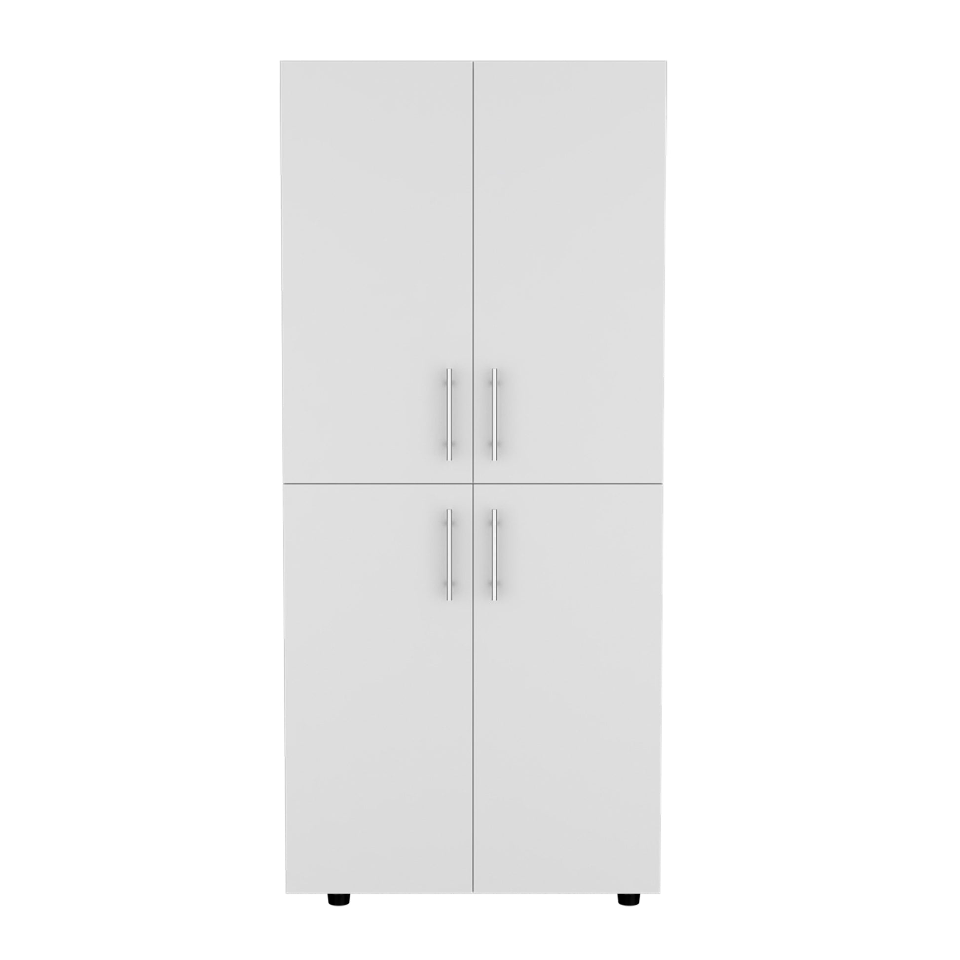 Hazel Armoire In Melamine With 2 Doors4 Shelves And 2 Clothes Hanging Bar White Bedroom Contemporary Particle Board Melamine