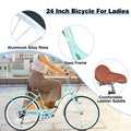 7 Speed, Steel Frame, Multiple Colors 24 Inch Ladies Bicycle Cycling Green Garden & Outdoor Steel