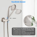 Brushed Nickel Shower System With Handheld And 4 Body Sprays Brushed Nickel Brass