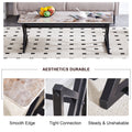 A Modern Minimalist Style Marble Patterned Coffee Table With Black Metal Legs. Computer Desk. Game Table. Tea Table. Ct Xx White Black Sintered Stone