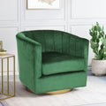 Swivel Arm Chair Emerald Velvet