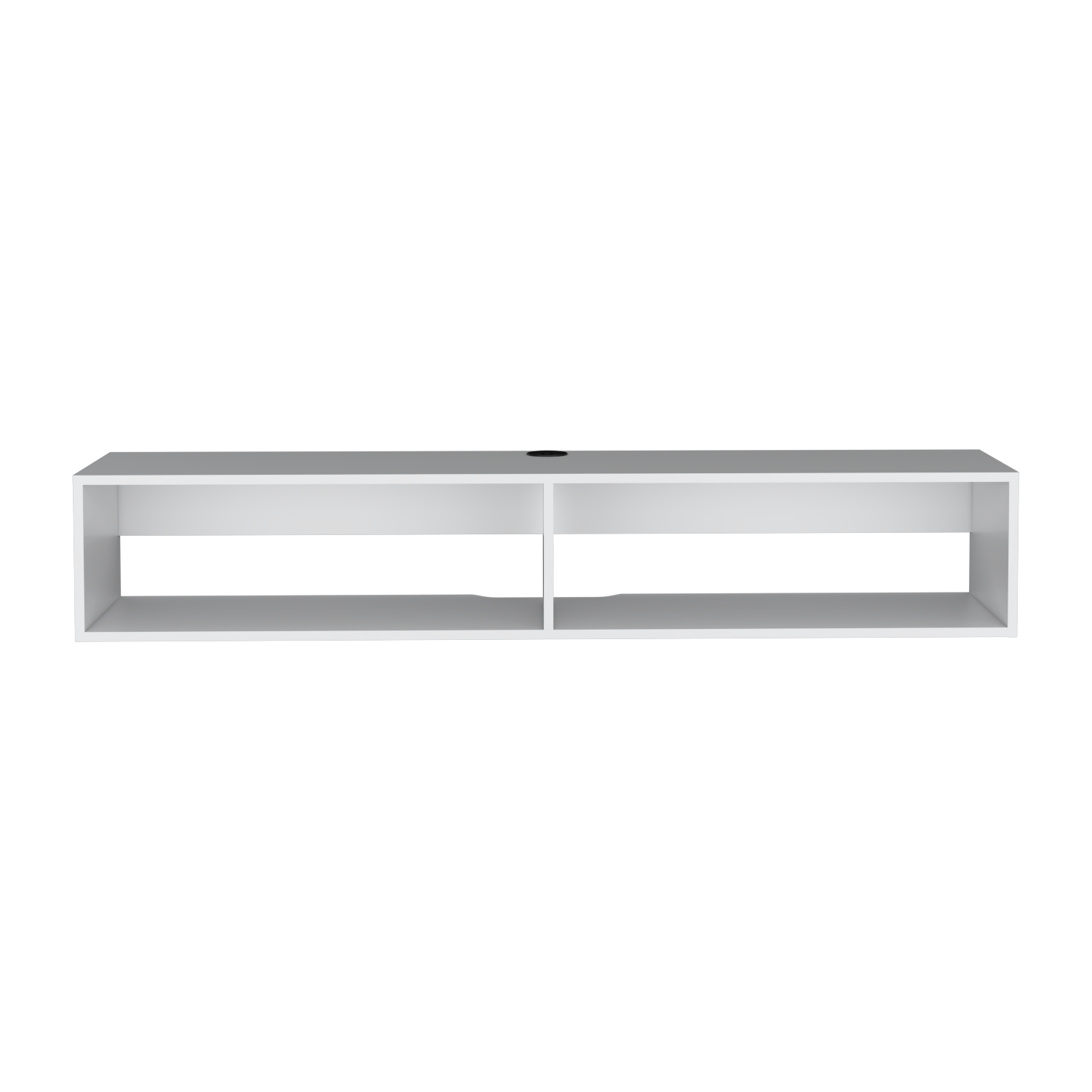 Floating Tv Stand Moore, Living Room, White White 60 69 Inches Engineered Wood