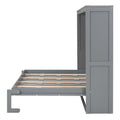 Full Size Murphy Bed Wall Bed,Gray Full Gray Plywood