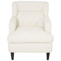 Upholstered Accent Chair Tufted Armchair For Living Room And Bedroom, Beige Beige Birch Foam Teddy