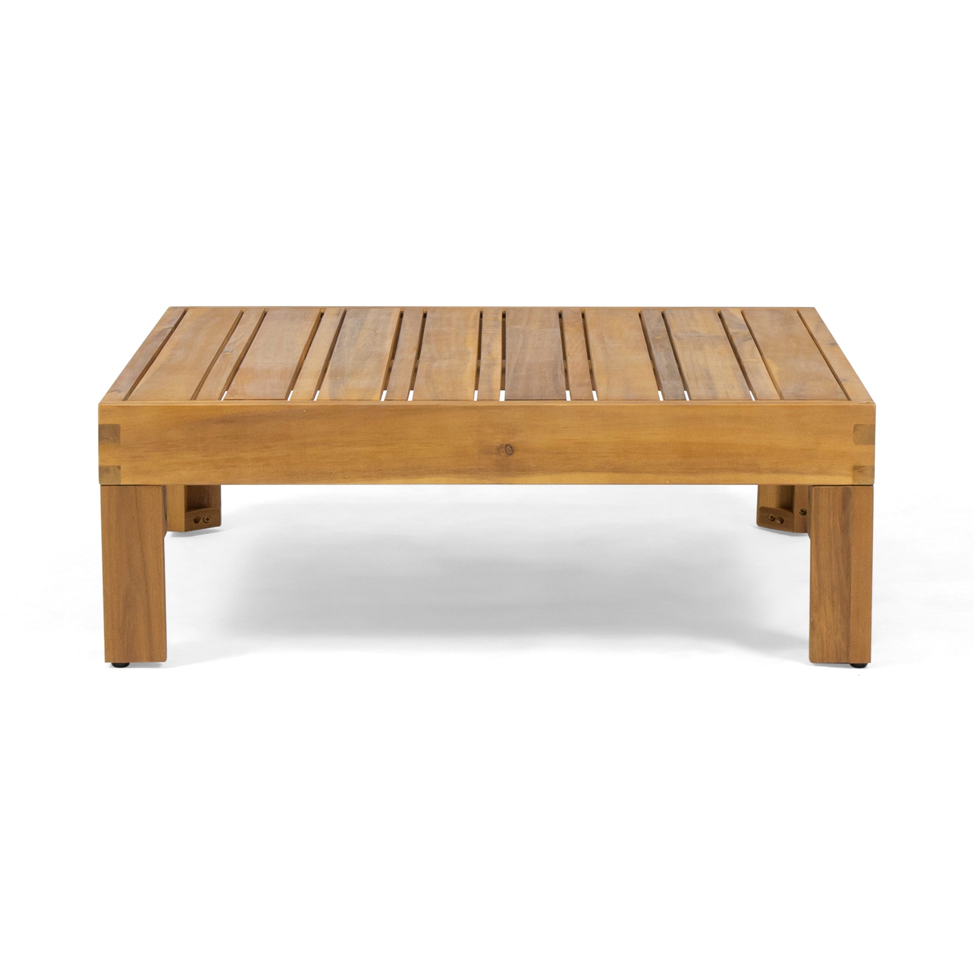 Brava X Back Corner Bench L With Coffee Table, Red Red Acacia Wood