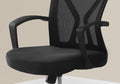 Office Chair, Adjustable Height, Swivel, Ergonomic, Armrests, Computer Desk, Work, Black Mesh, Chrome Metal, Contemporary, Modern Black Foam Polyester