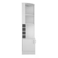 Syrah Corner Bar Cabinet, Two External Shelves White White Particle Board Particle Board