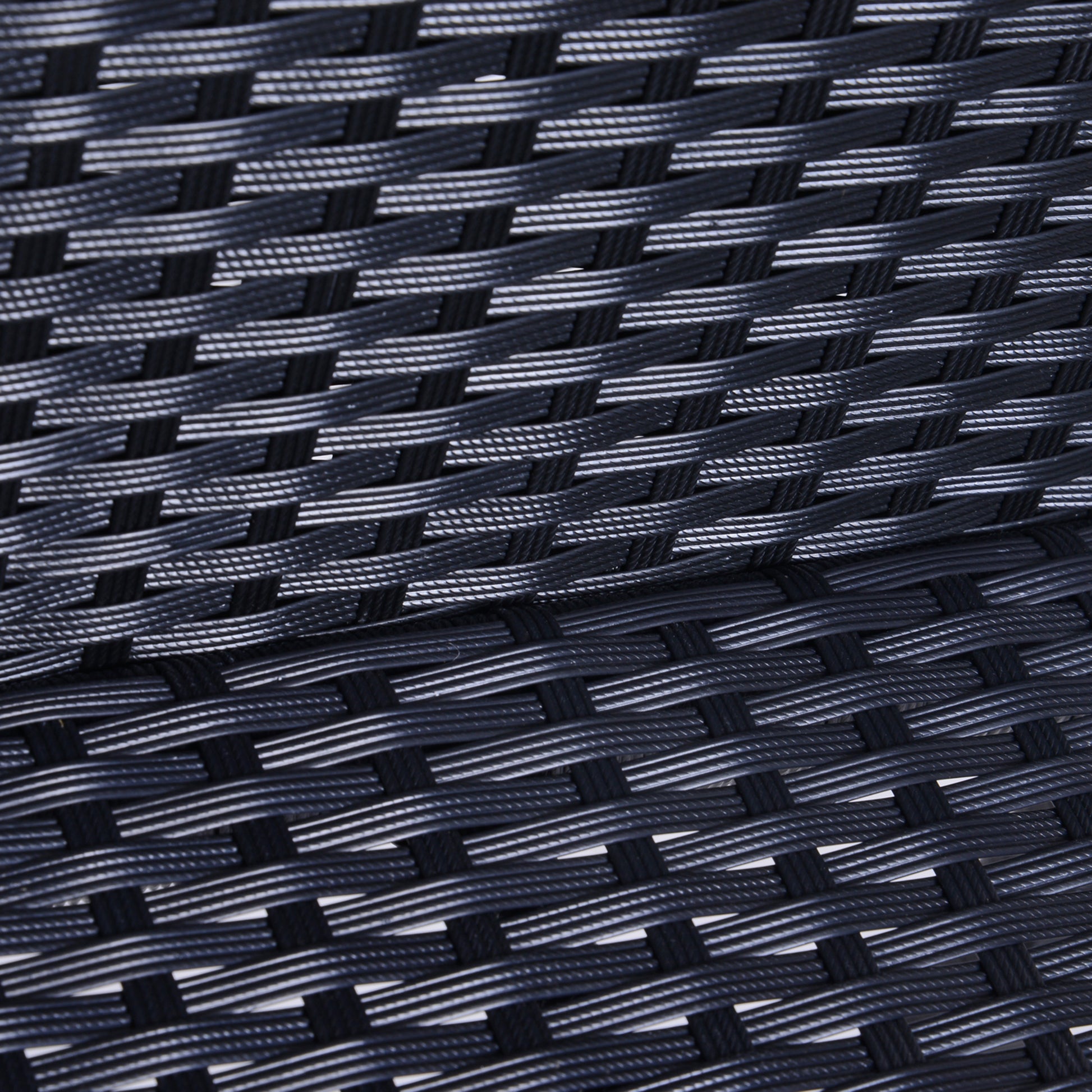 Outsunny 3Pcs Rattan Bar Set With Glass Top Table, 2 Bar Stools For Outdoor, Patio, Garden, Poolside, Backyard Black Aluminum