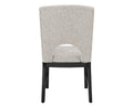 2Pc Set Modern Side Chair Upholstered Seat Black Finish Dining Room Wooden Fabric Wood Furniture Black Modern Dining Chairs Set Of 2 Wood