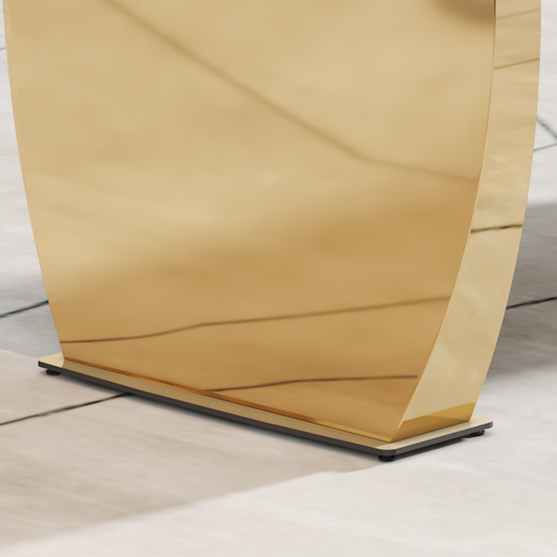 Table And Chair Set,Modern Rectangular Table With 0.4 Inch Black Patterned Tabletop And Gold Legs, Suitable For Kitchen, Dining Room, And Living Roomcomfortable Pu Seats,Perfect For Dinner, Meet Grey Black Seats 4 Sintered Stone