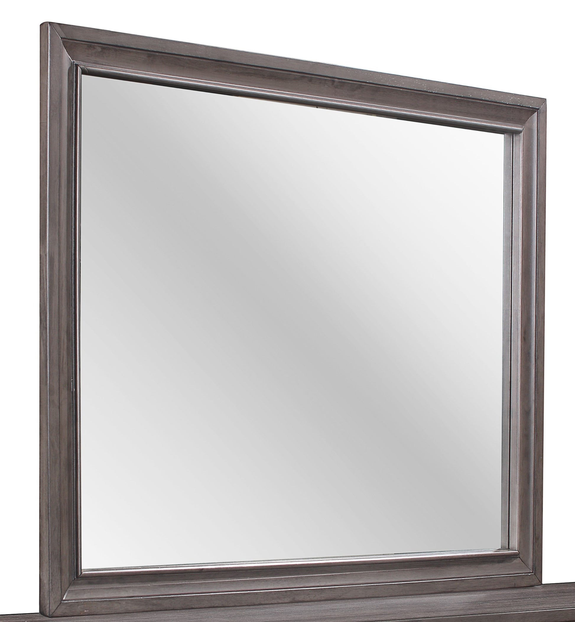 Ryder Sparkle Grey Mirror Gray Solid Wood Mdf