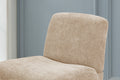 Comfy Accent Chair, Upholstered Slipper Chair, Armless Chair With Wood Legs And Soft Fabric For Living Room, Bedroom,Beige Beige Foam Wood Fabric