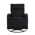 Jiada Upholstered Swivel Glider.Flannel Fabric.Rocking Chair For Nursery In Black.Modern Style One Left Bag Black Primary Living Space Foam Corduroy