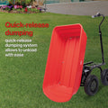 Wheelbarrow Electric Hassle Free Assemble: This Utility Cart'S Durable Steel Frame Is Easy To Assemble While The Sturdy Poly Tub Is Easy To Clean And Rust Resistant Electric Garden Cart Black Red Abs Steel Q235