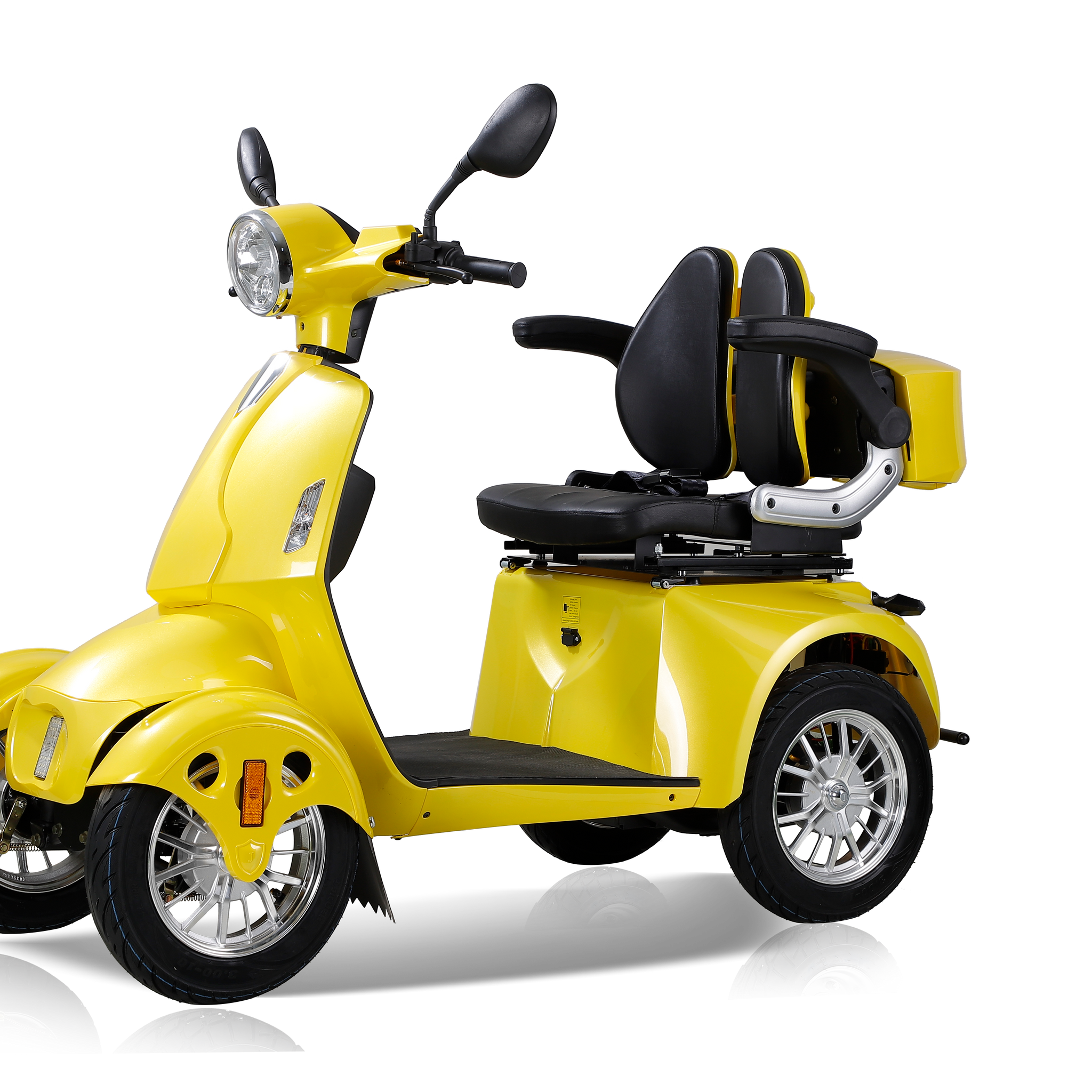 Fastest Mobility Scooter With Four Wheels For Adults & Seniors Yellow Abs Pc