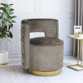 Swivel Arm Chair Grey Fabric