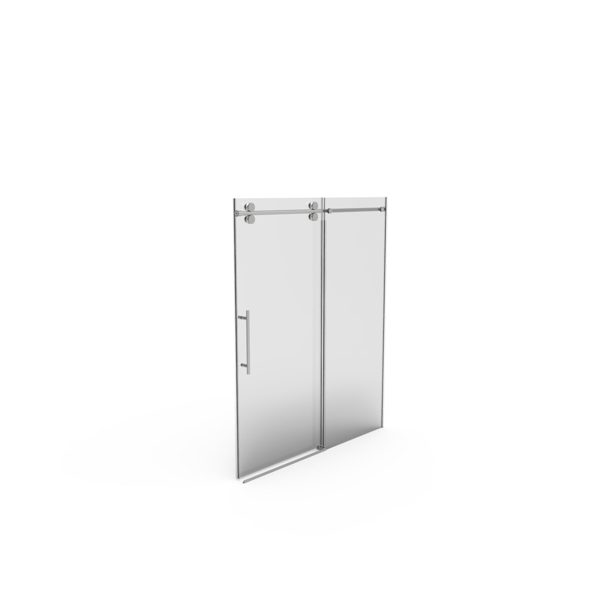 56" 60"W X 70"H Frameless , Sliding , With Premium 5 16" 8Mm Thick Tempered Glass Shower Enclosure ,Double Side Easy Clean Coat,Chrom Finished With Buffer Chrome Bathroom American Design Stainless