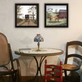2 Piece Vignette The Old Mare, Heading' Home Black Framed Wall Art For Living Room, Bedroom Wall Art Print For Home Decor By Billy Jacobs Multicolor Wood Paper