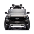 12V Kids Ride On Car W Parents Remote Control,Licensed Ford Ranger,2Wd,Rear Wheel Suspension,Low Start,Headlight,Horn,Mp3,Bluetooth,Adjustable Speed,Speed 1.86 4.97 Mph For Kids Aged 3 6. Gray 50 99 Lbs Polypropylene