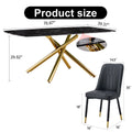 Large Modern Minimalist Rectangular Dining Table With 0.39 