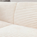 2291 Modern Sofa, Comfortable Cloud Sofa Soft Plush Corduroy Interior With Square Armrests, Living Room, Bedroom, Beige Beige Corduroy 3 Seat