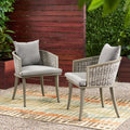 Pebble Chair Grey Pe Rattan Iron Waterproof Fabric