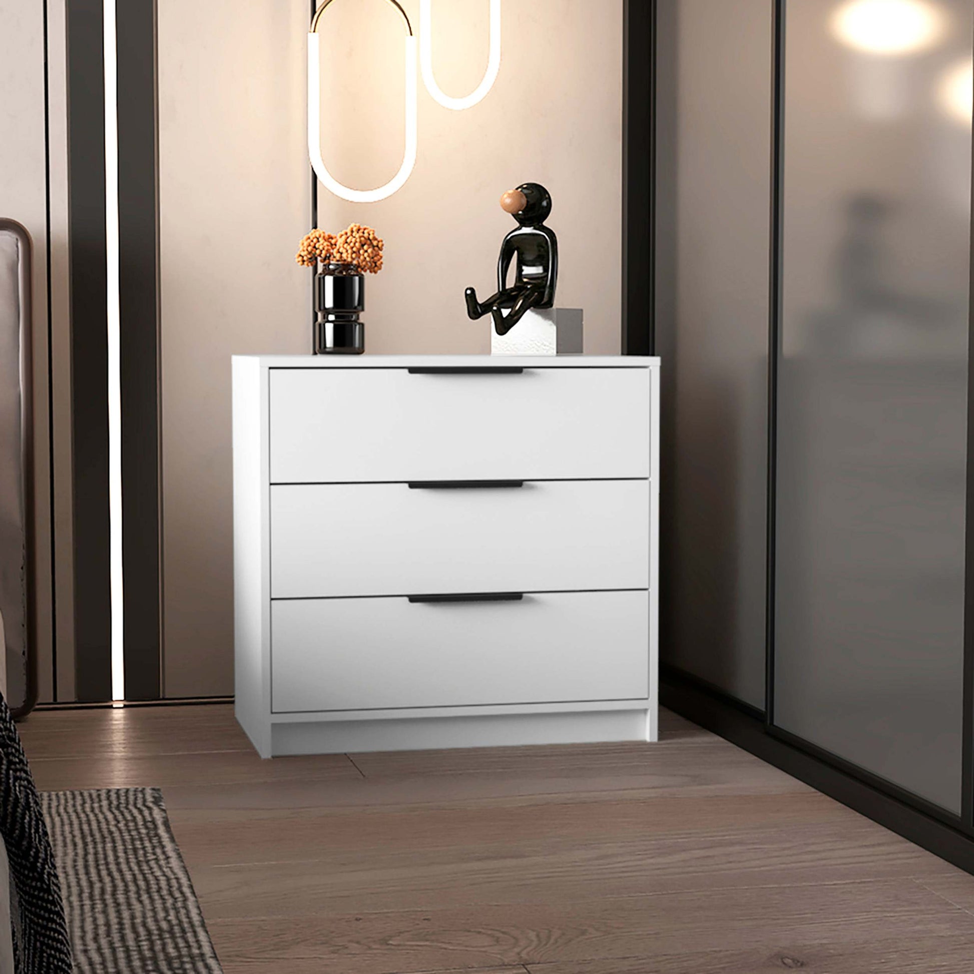 White 3 Drawer Rectangle Dresser White Particle Board White 3 Drawer Rectangle Dresser White Particle Board