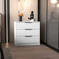 White 3 Drawer Rectangle Dresser White Particle Board