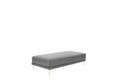 Modern Antique Gray Large Ottoman Metal Legs 1Pc Cocktail Ottoman Living Room Antique Gray Faux Leather Primary Living Space Grey Contemporary,Modern Rectangle Bonded Leather