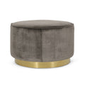 Swivel Ottoman Grey Altay Velvet