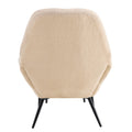Light Luxury Single Sofa Modern Simple Living Room Balcony Leisure Sofa Chair,Beige Beige Sherpa 1 Seat