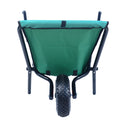 Collapsible Wheelbarrow 176 Lbs Folding Yard Garden Wheelbarrow Foldable Lightweight Gardening Heavy Duty Oxford Cloth Green Lawn Cart For Grass, Leaf, Garden Supplies, 10