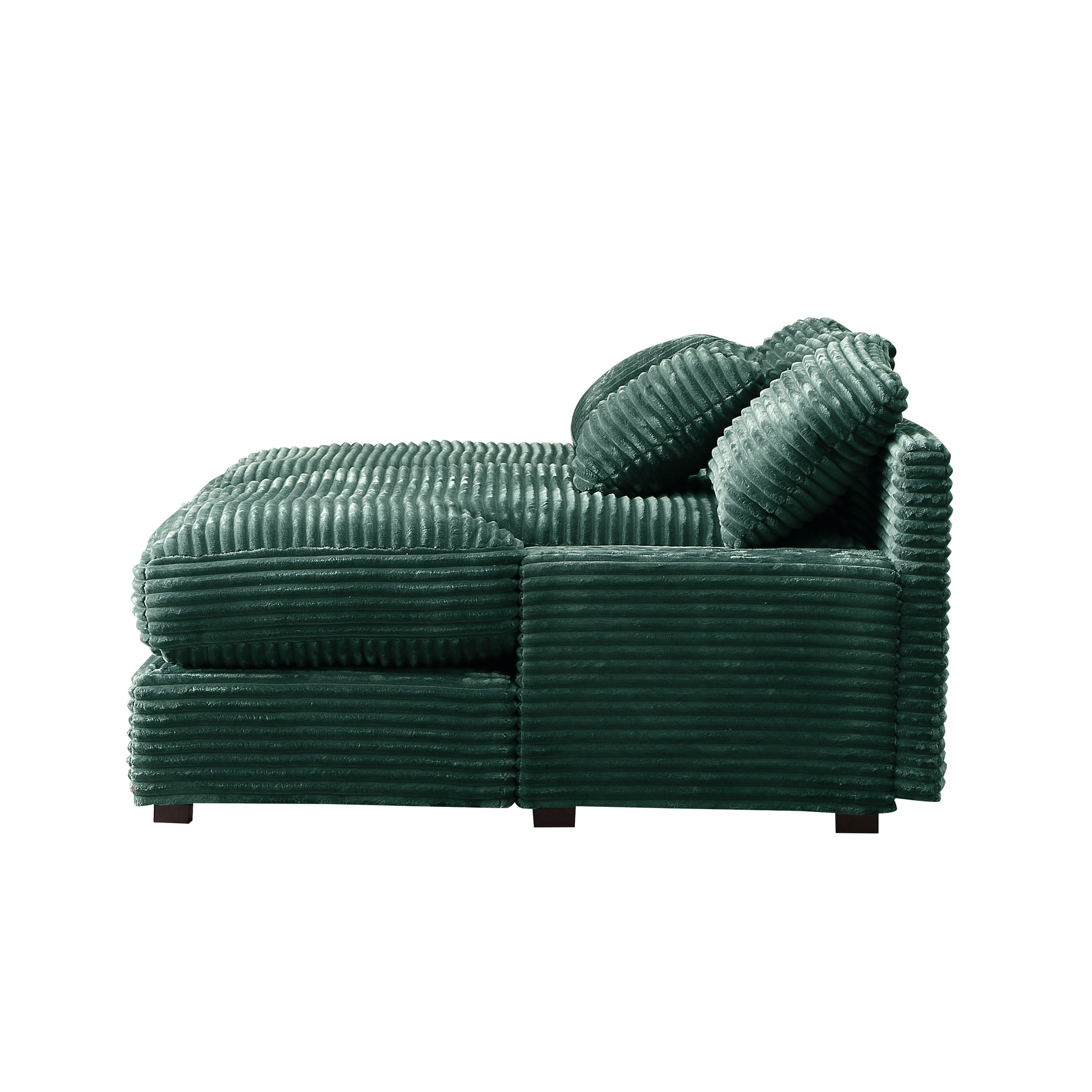 74.8" Modern Luxury Twins Sofa Couch For Living Room Quality Corduroy Upholstery Sleeper Sofa Bed Daybed Green Green Corduroy 2 Seat