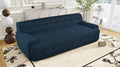 86.2'' Modern Minimalist Style Tufted Design Upholstered Sofa, 3 Seat Compression Sofa For Living Room, Bedroom, And Apartment Dark Blue Polyester 3 Seat