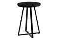 Accent Table, Side, Round, End, Nightstand, Lamp, Living Room, Bedroom, Black Laminate, Black Metal, Contemporary, Modern Black Metal