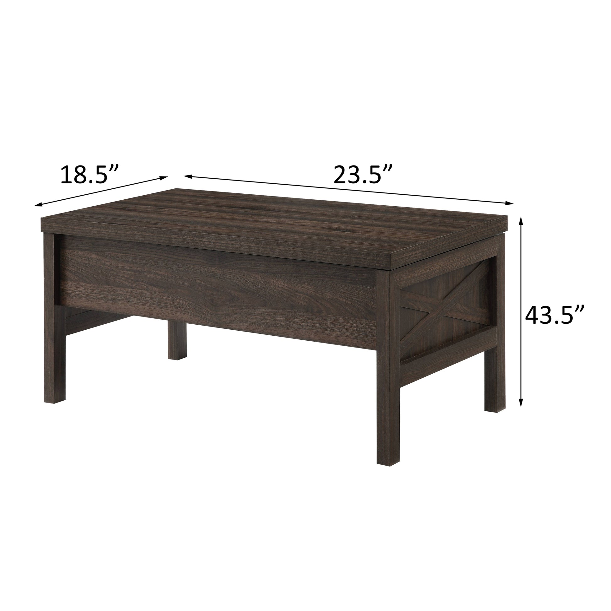 Walnut Coffee Table With Lift Top Walnut Primary Living Space Rectangular Wood Metal