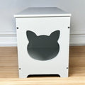 Cat Litter Box Enclosure Furniture, Cat Washroom, Hidden Litter Box Cover, Cabinet For Large Cat, Dog Proof Cat Litter Boxes, Hideaway Litter Box, Cat House, White Cream White Classic Mdf