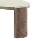 Weathered Grey And Oak Oblong Coffee Table Oak Primary Living Space Contemporary Oval Cement