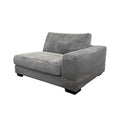 Bella Grey Corduroy Left Facing 3 Piece Sectional Grey Wood Corduroy 4 Seat