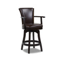 Williams 27In Swivel Counter Height Bar Stool, Vintage Brown Faux Leather Brown Foam Faux Leather