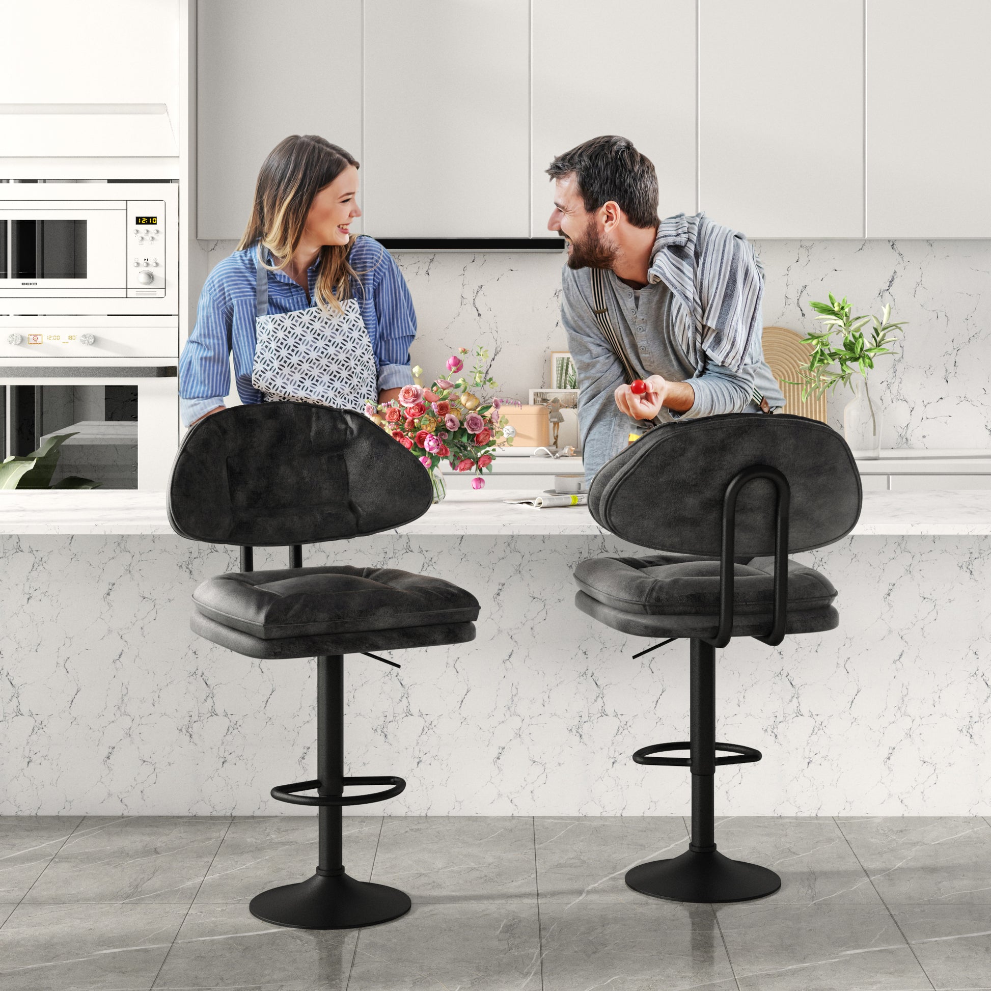 Kitchen Island Adjustable Breakfast Bar Stools Modern Bar Stools