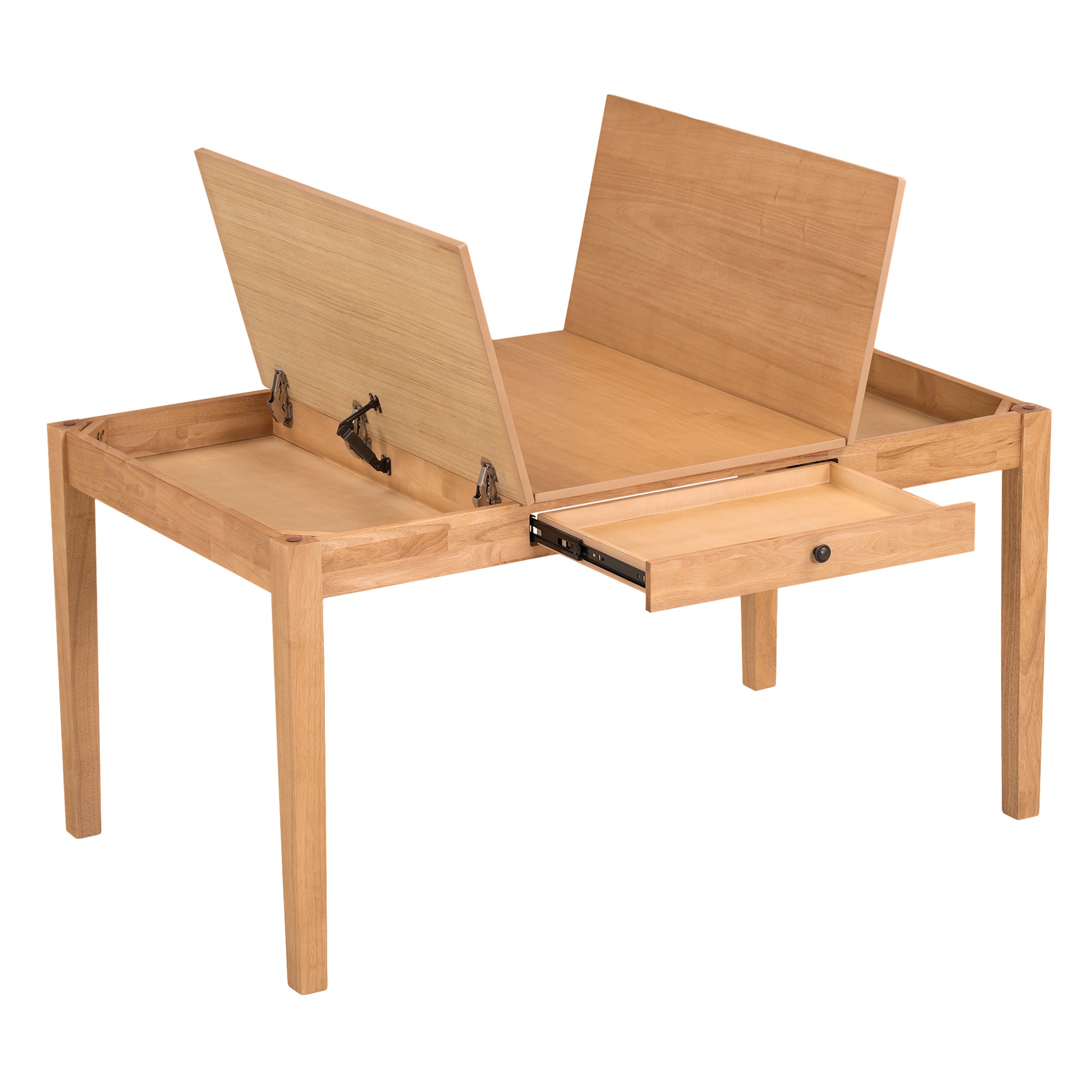 Farmhouse 6 Piece Dining Table Set With Storage Table, Kitchen Table Set With Drawer, Storable Bench And Upholstered Dining Chairs, Natural Beige Wood Dining Room Bench Seating Acacia Rectangular Dining Table With Chair And Bench Upholstered Chair Wood