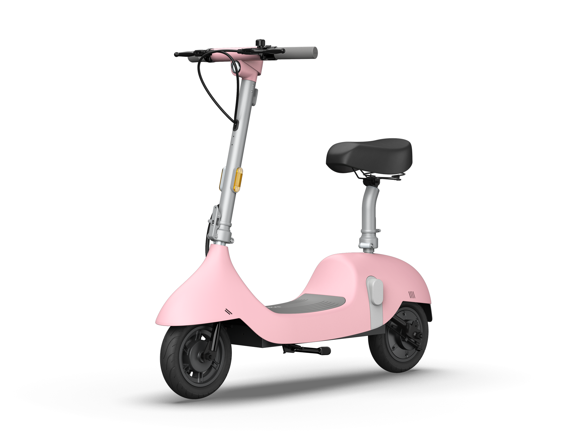 Electric Scooter With Foldable Seat W 35 Miles Operating Range & 15.5Mph Max Speed Pink Pink Aluminum