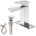 Polished Chrome Low Arc Single Handle Bathroom Sink Faucet With Drain Chrome Brass