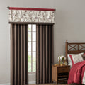 Embroidered Window Valance Red 50X18